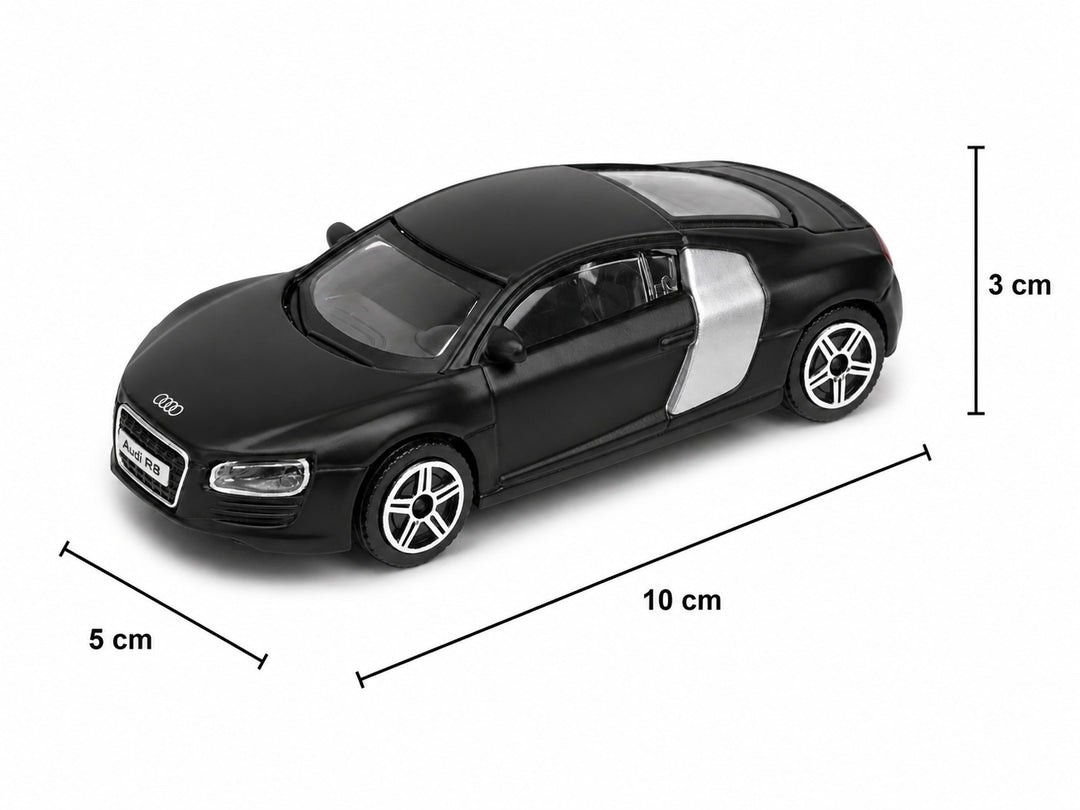 Carro Coleccionable A Escala 1/43  Audi R8 Negro Para Niños