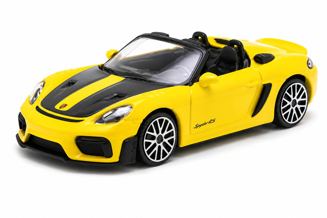 Carro A Escala Bburago 1:45 Porshe 718 Spyder Rs Amarillo