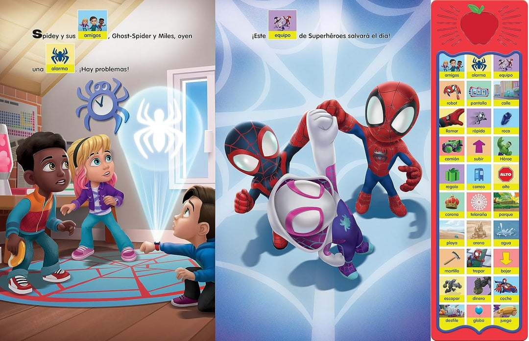 Libro Didáctico Con Sonido Spidey Palabras Heroicas Niños