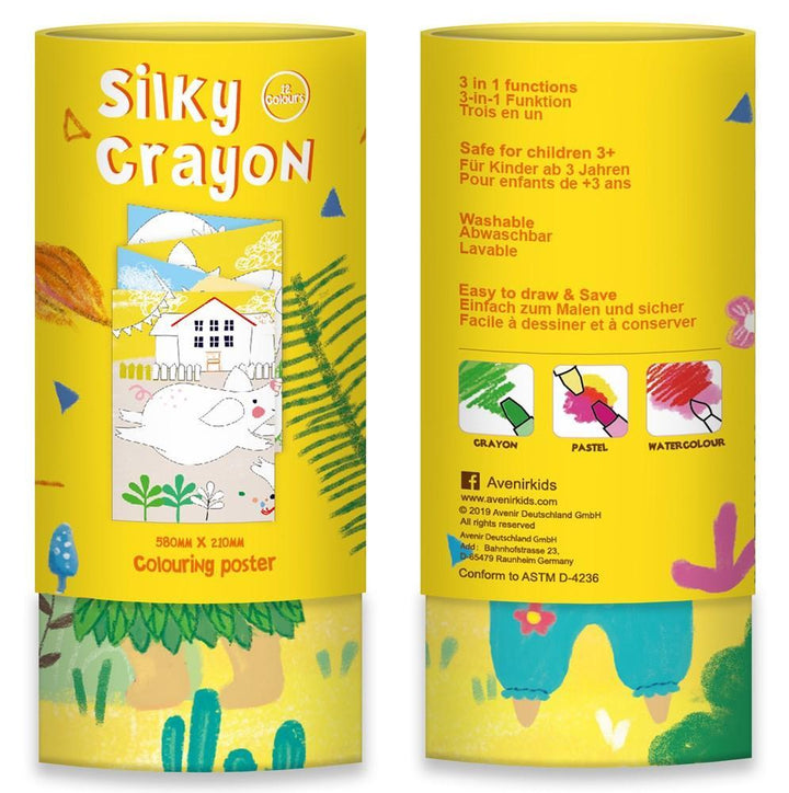 Set Arte Con Crayones 3 En 1 Póster Para Niños