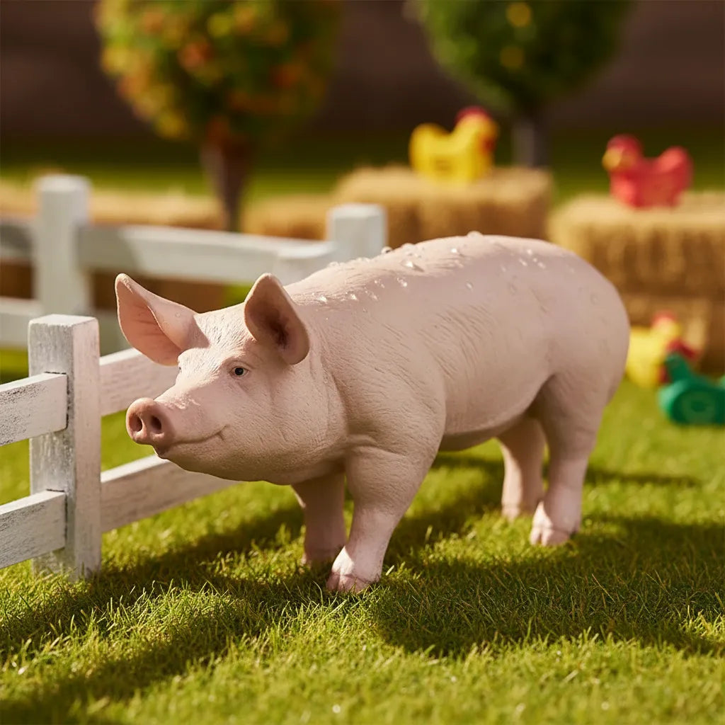 Figura Coleccionable Cerdo Pintados A Mano Papo Niños