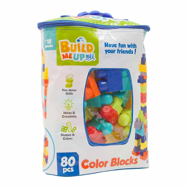 Bloques Construcción De Colores 80 Piezas Niños