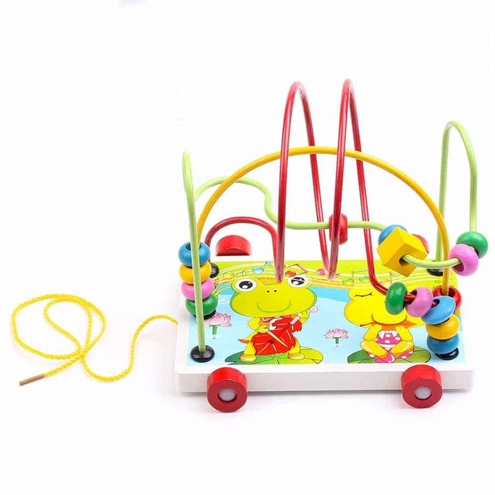 Juguete De Arrastre Con Laberinto Y Ábaco De Madera Niños