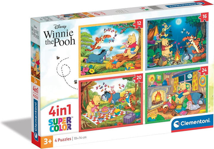 Rompecabezas 4 En 1 Winnie Pooh Para Niños
