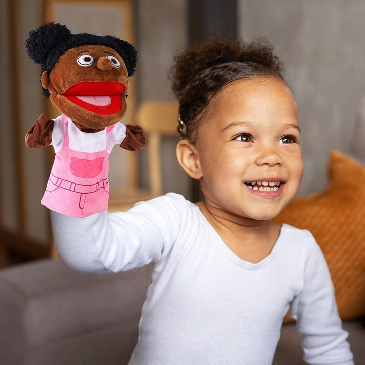 Juguete Didáctico Títere Marioneta Niña vestido rosa Niños
