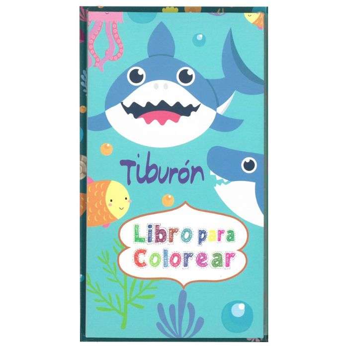 Libro Set Para Colorear Tiburones Con Colores Niños