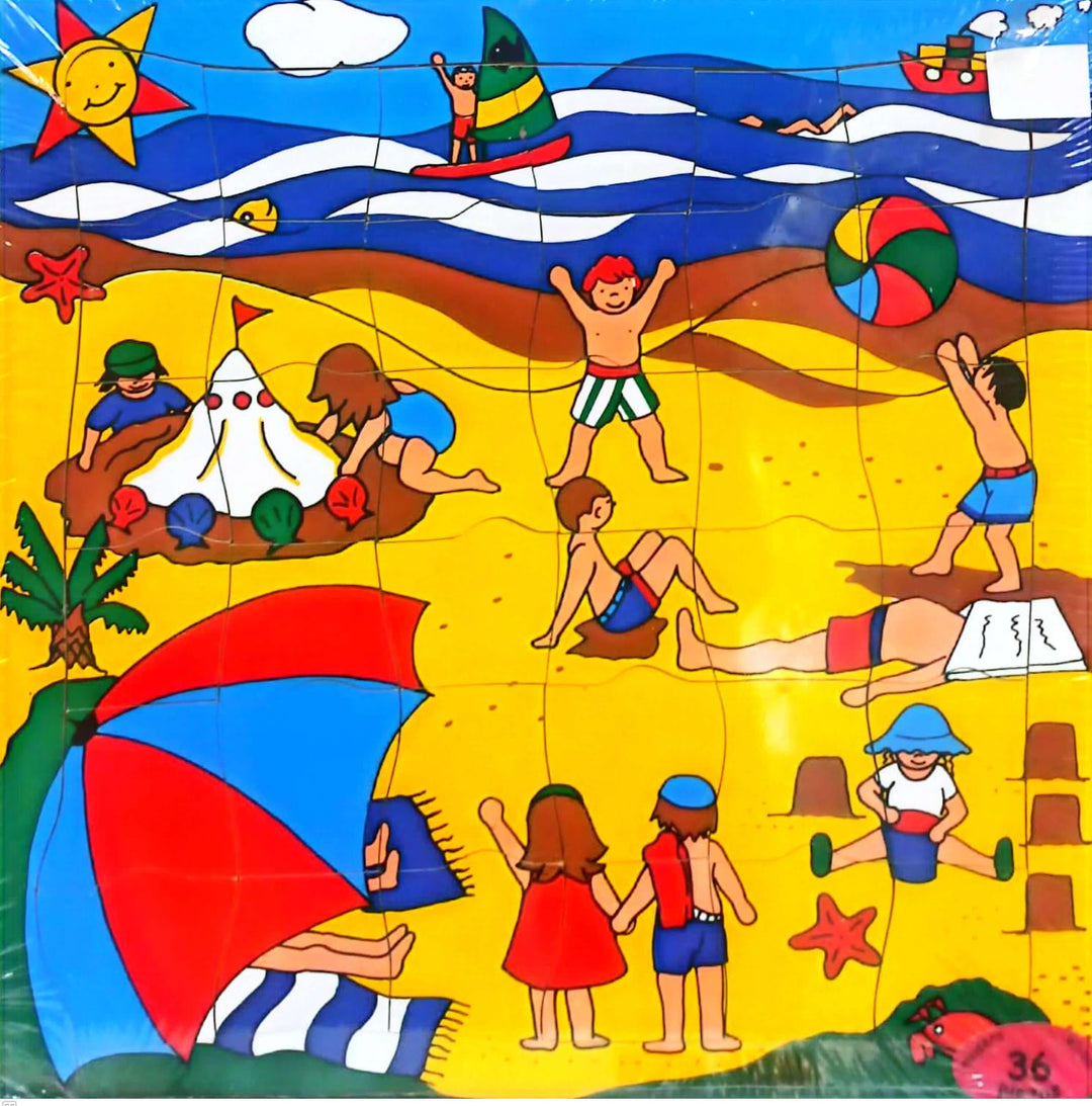 Rompecabezas Madera la playa 36 Pz Niños