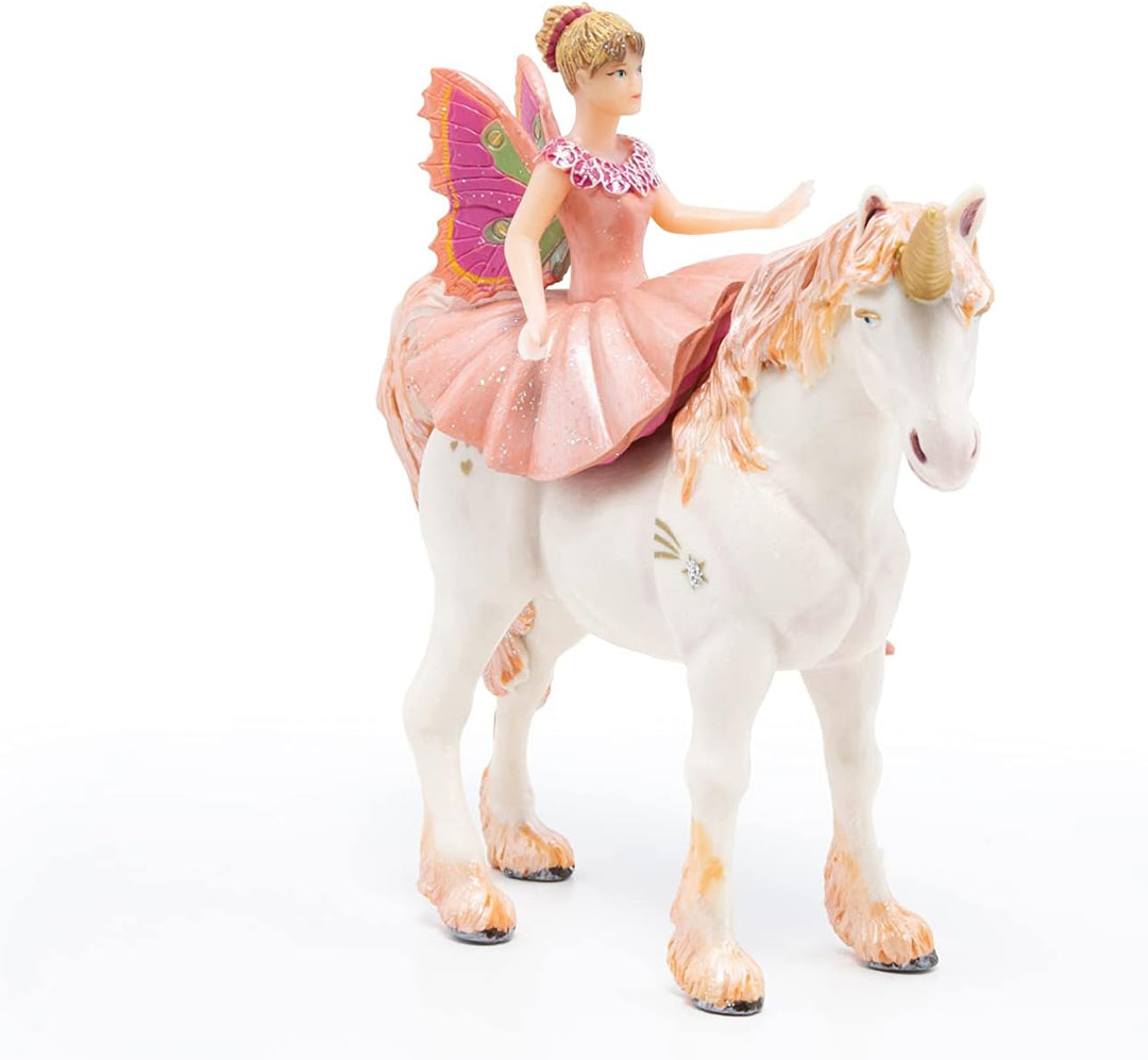 Figura Coleccionable Hada Sobre Unicornio Para Niños
