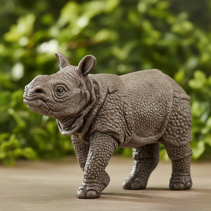 Figura Animales Cría Rinoceronte Pintado A Mano