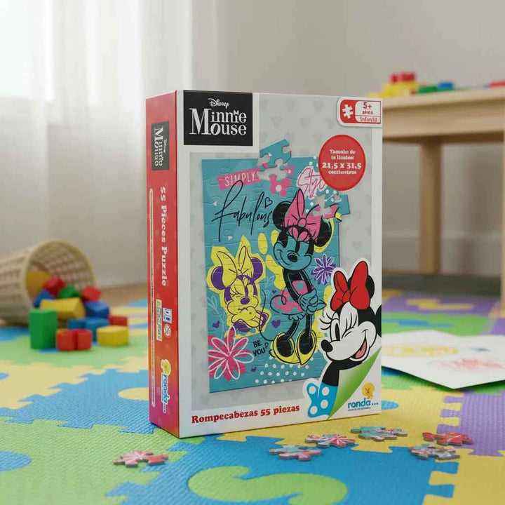 Rompecabezas Minnie Mouse 55 Piezas Niños