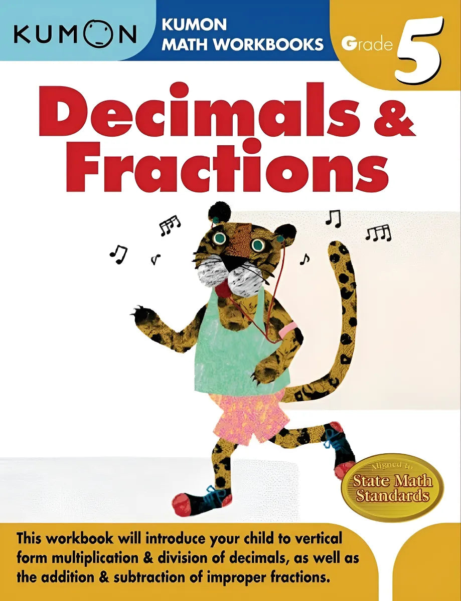 Libro Kumon Decimales Y Fracciones Quinto Grado En Ingles