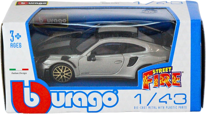 Carro Coleccionable Bburago 1:45 Porshe 911 Gt Rs Gris