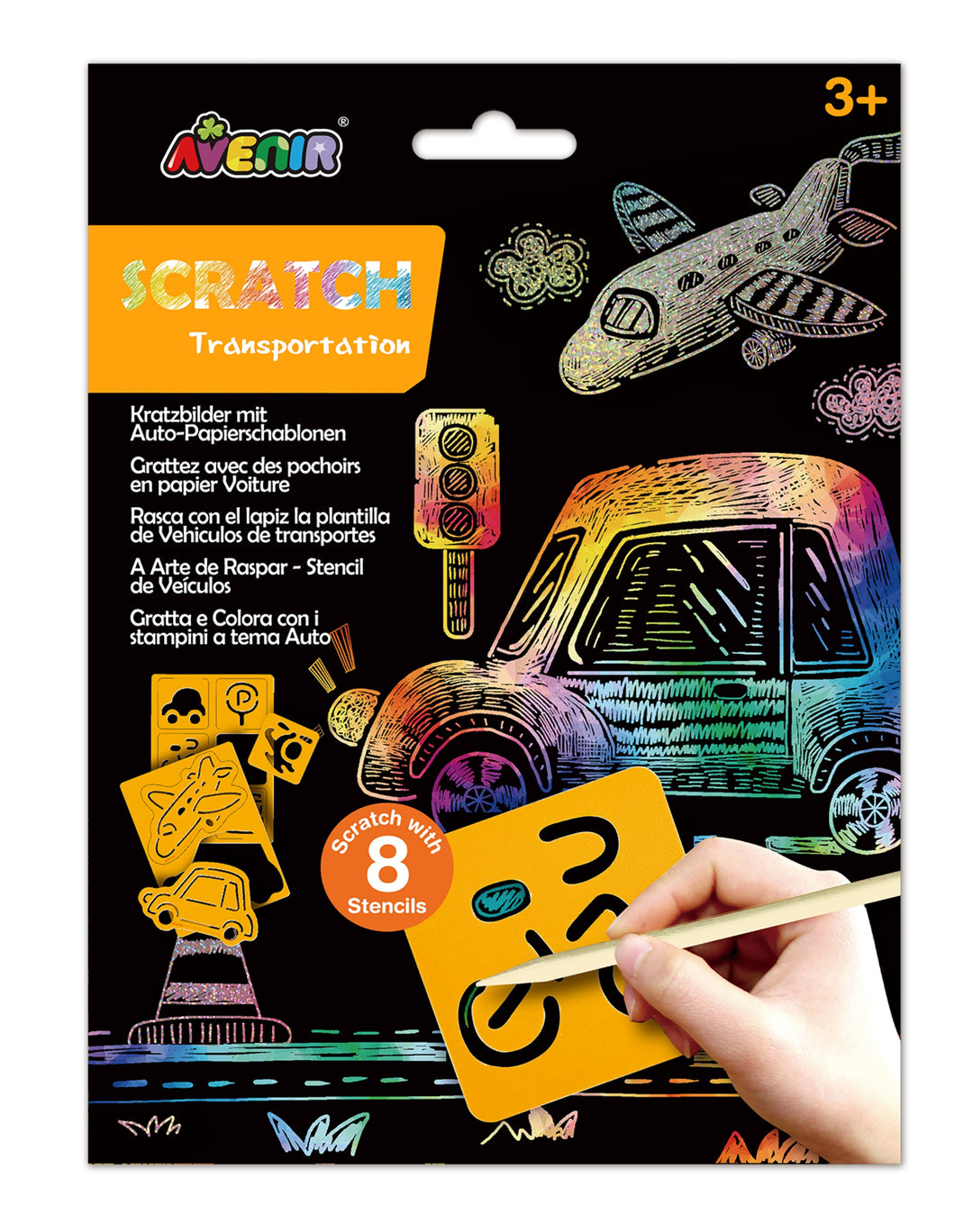 Juego Rasca Y Pinta Trasportes Para Niños