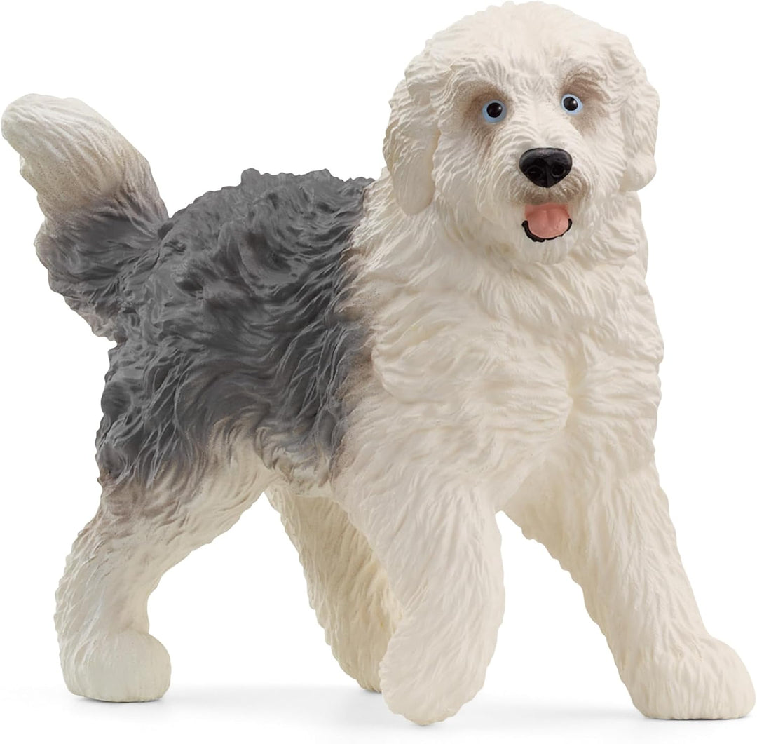 Figura Perro Pastor Inglés Pintada A Mano