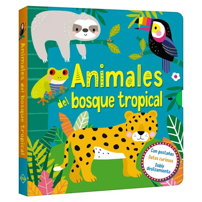 Libro Didáctico Animales Del Bosque Tropical Para Niños