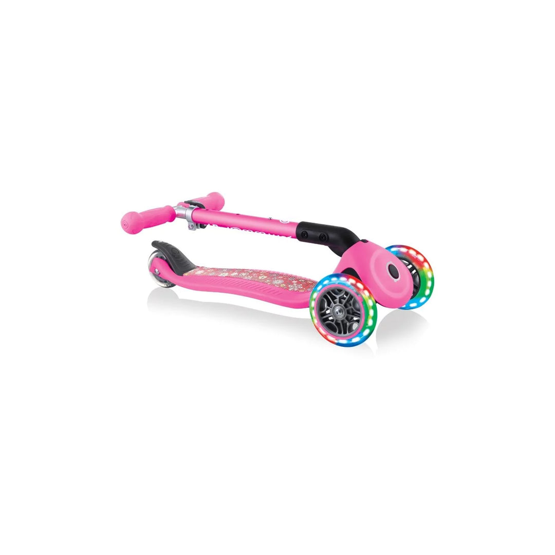 Patineta Con Luces Globber junior rosado Para Niños