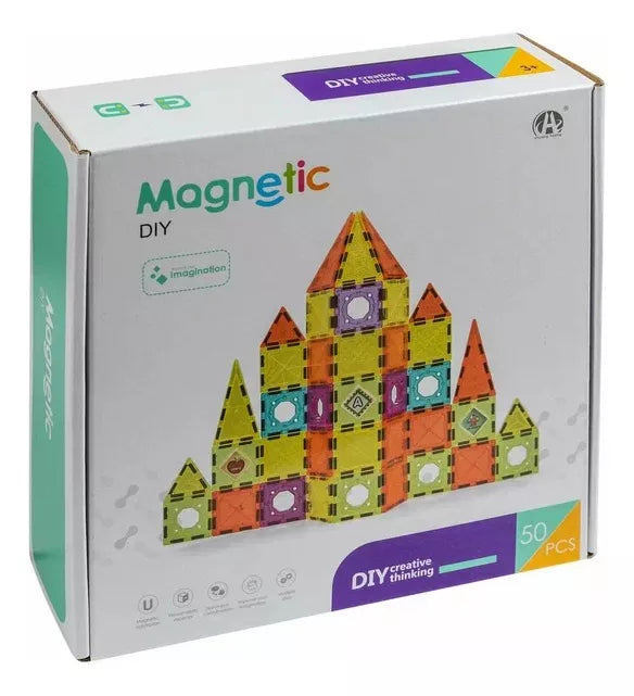 Bloques Construcción Magnéticos 50 Piezas Para Niños