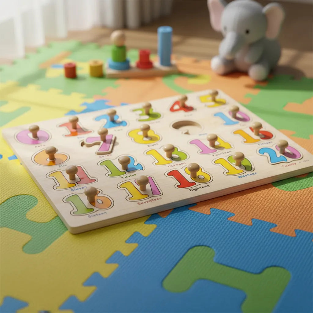 Rompecabezas Números De Madera Para Niños