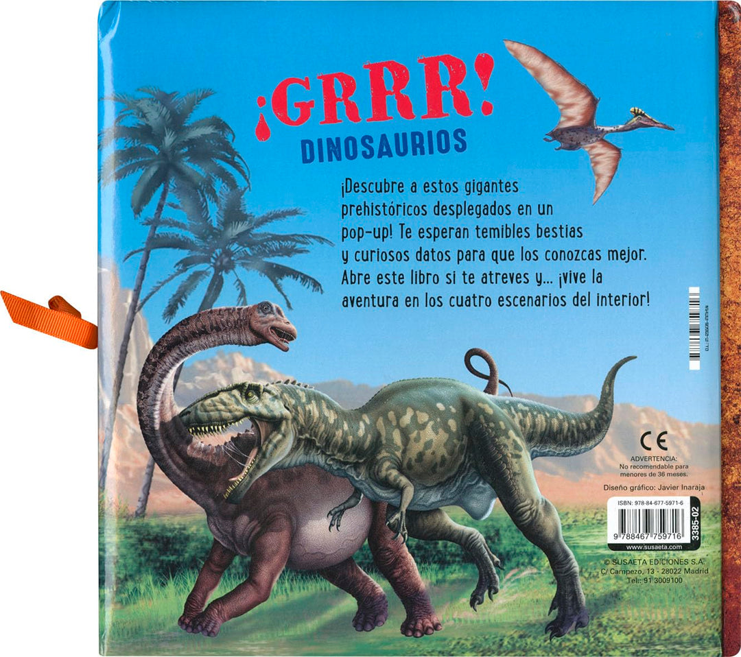 Libro Didáctico Pop Up Dinosaurios Para Niños