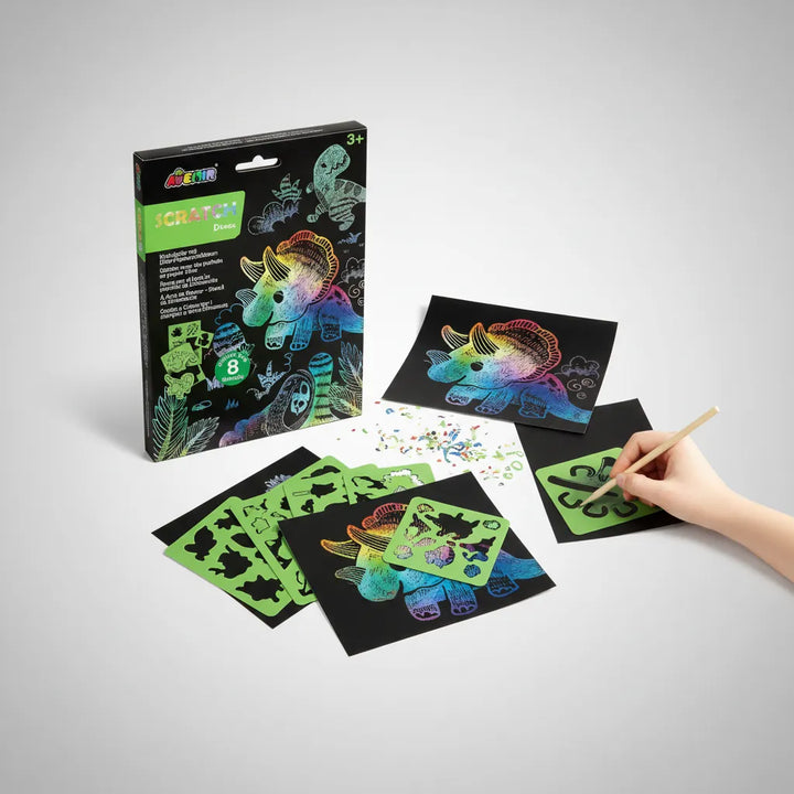 Juego Arte Mágico Raspa Dinosaurios Niños