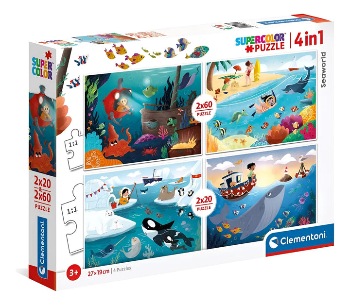 Rompecabezas Para Niños 4 En 1 Explorando El Oceano