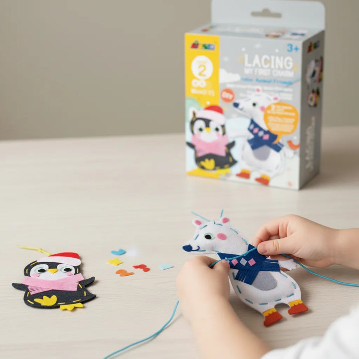 Set De Arte Y Manualidades Animales Polares Tejidos Lv2