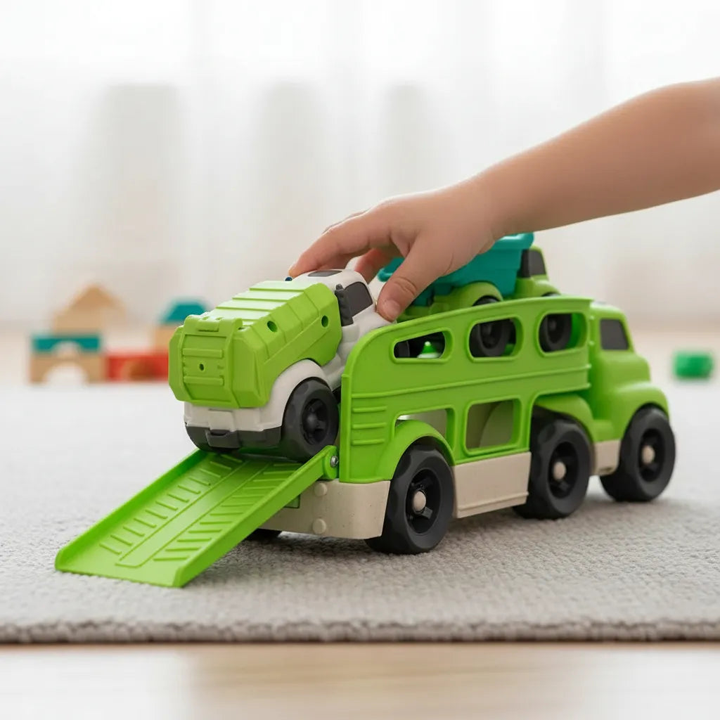 Juego Camión Urbano Con Dos Coches Para Niños
