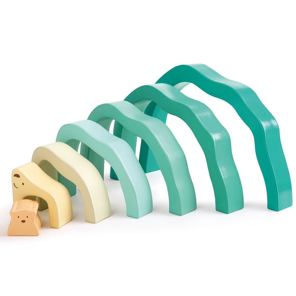 Juego Didáctico Bloques Apilables Oso Madera Para Niños