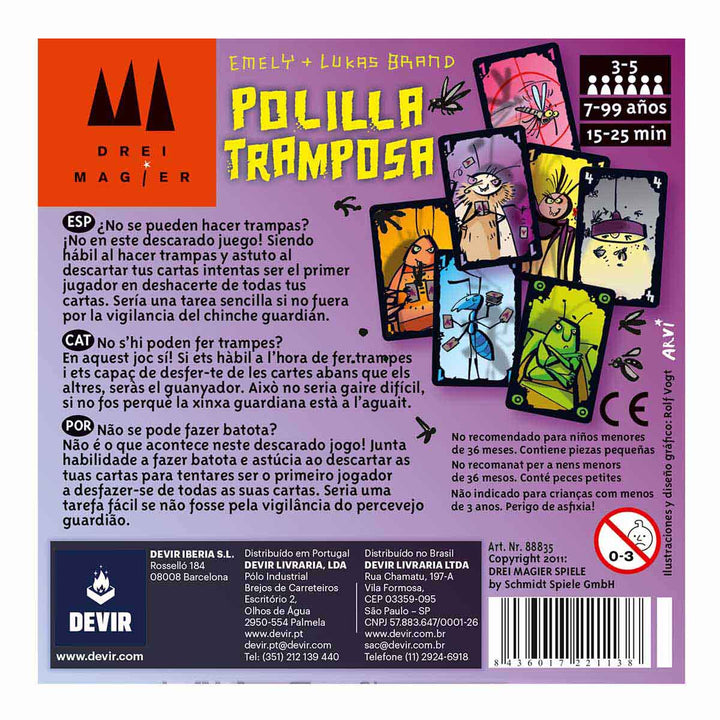 Juego De Mesa Polilla Tramposa niños adultos