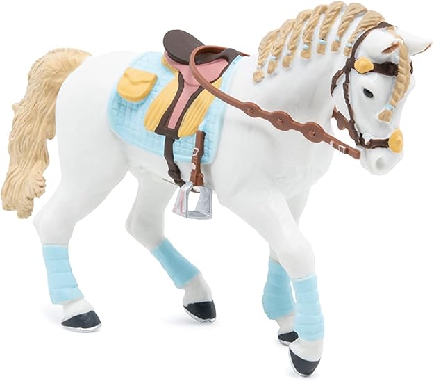 Figura Coleccionable Caballo Jinete Pintada A Mano