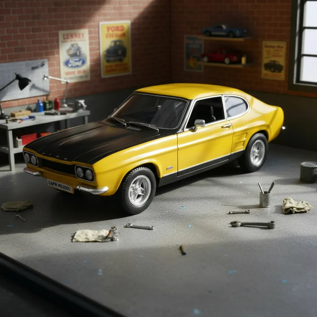 Carro Coleccionable A Escala 1:32 Ford Capri Rs2600 Amarillo