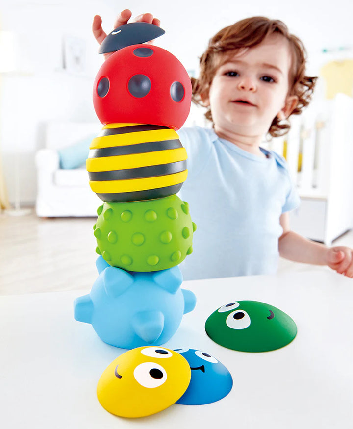 Juguete Sensorial Torre Apilable Bichos Táctiles bebès