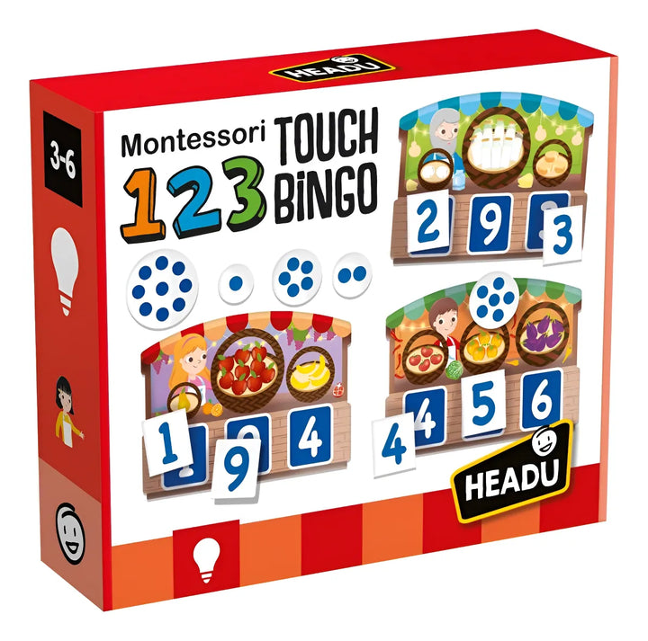Juego Montessori Bingo Tactil De Numeros