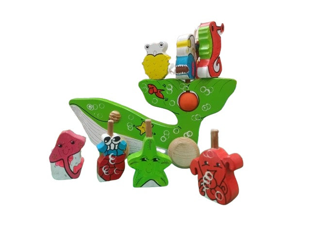 Juguete Ballena De Madera Artesanal Niños