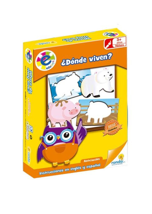 Juego Educativo Asociación Donde Viven Para Niños