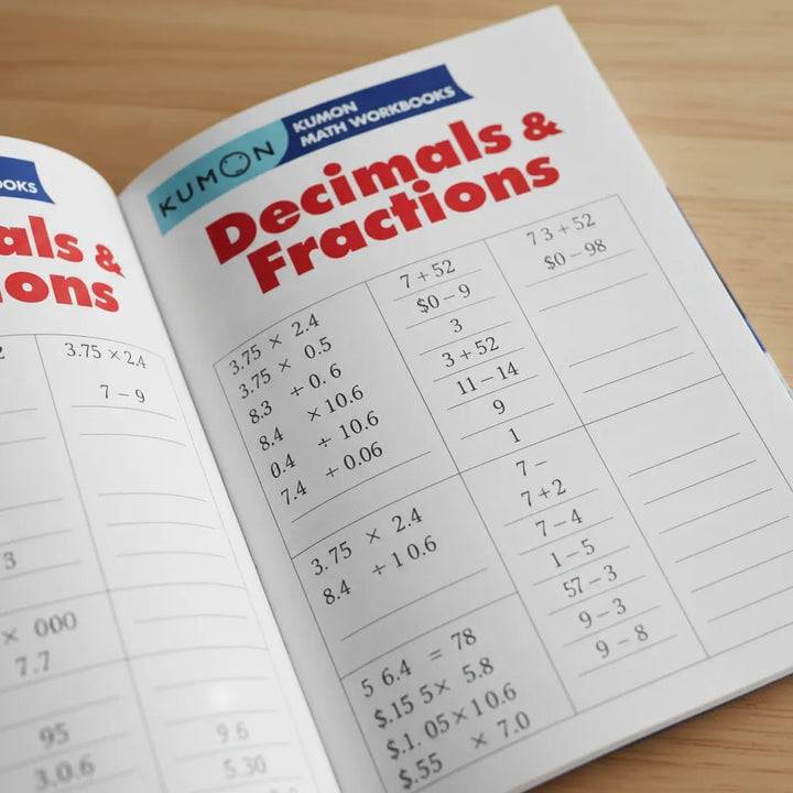 Libro Kumon Decimales Y Fracciones Quinto Grado En Ingles