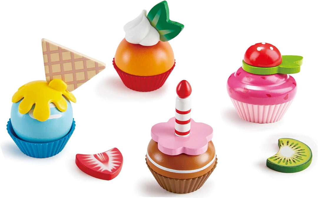 Set Didáctico De Cupcakes En madera Para Niños