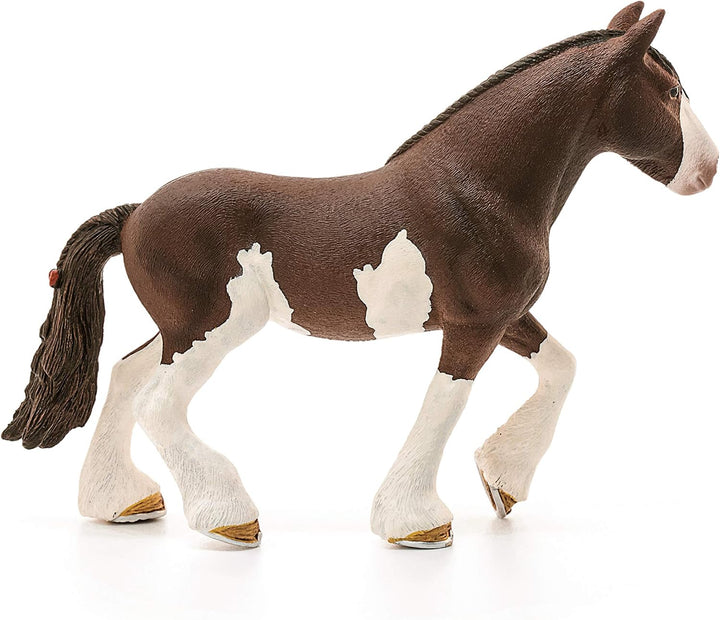 Figura Yegua Clydesdale Pinto Pintada A Mano