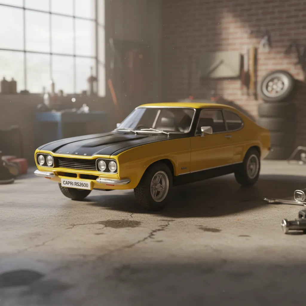 Carro Coleccionable A Escala 1:32 Ford Capri Rs2600 Amarillo