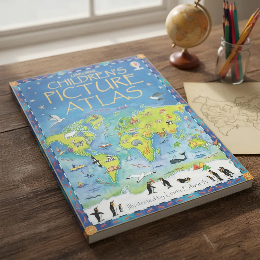 Libro Didáctico Atlas Ilustrado Usbone Para Niños
