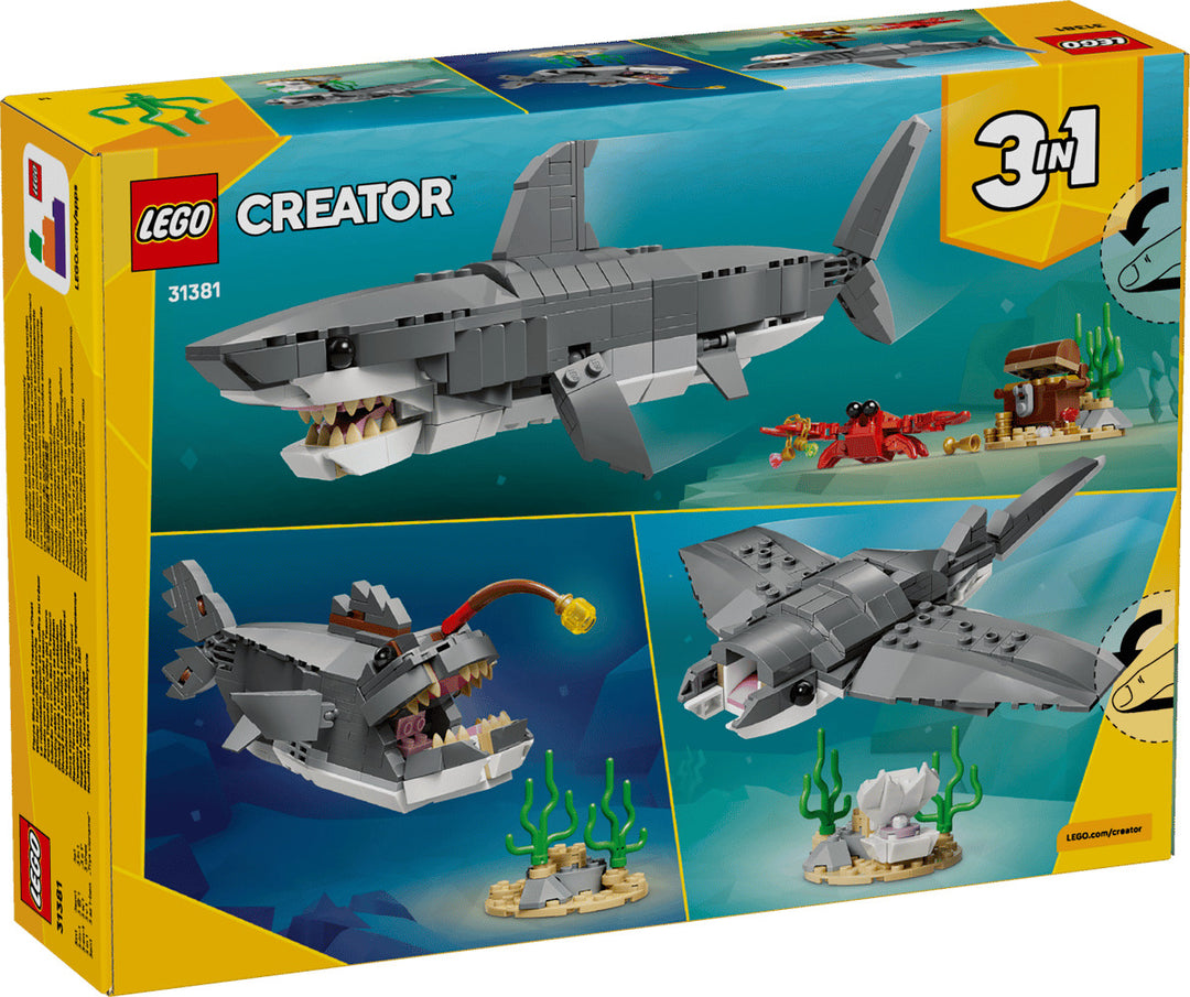 Juego De Construcción Tiburón 3 En 1 379 Piezas Lego Original