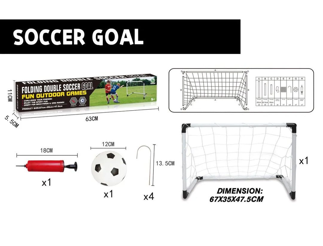 Set De Fútbol Con Portería Plegable Para Niños