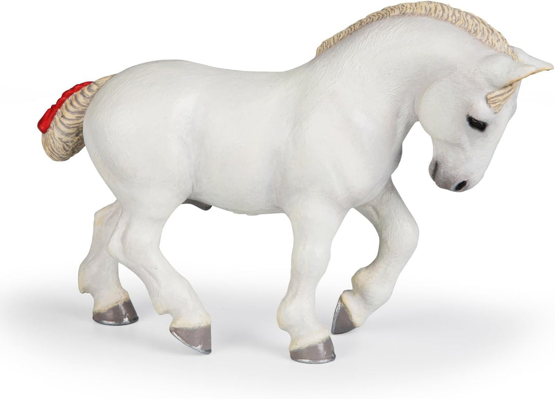 Figura Caballo Percherón Pintada A Mano