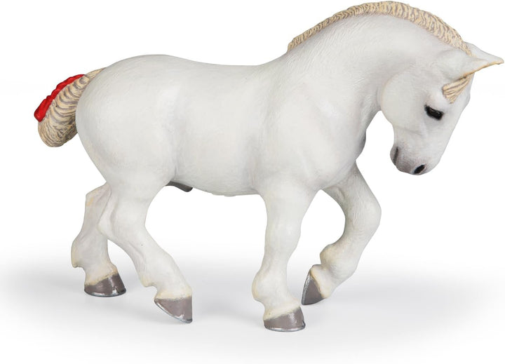 Figura Caballo Percherón Pintada A Mano