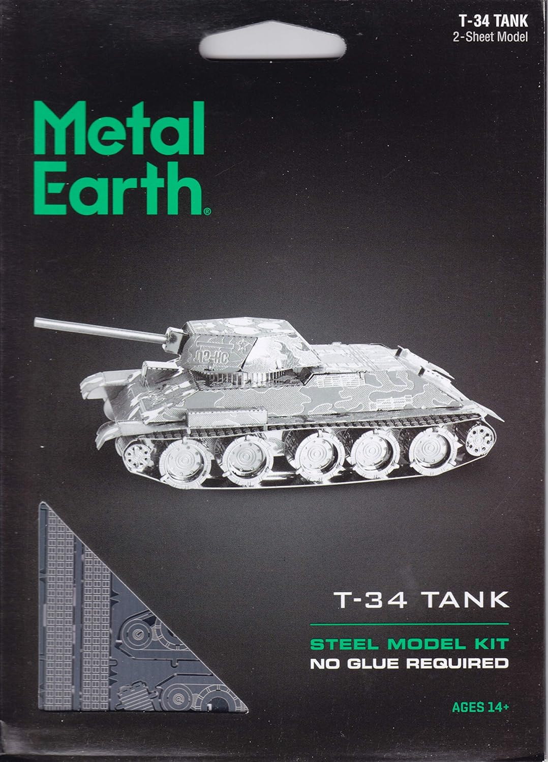 Rompecabezas Modelo Metal Earth T-34 Para Niños Adultos