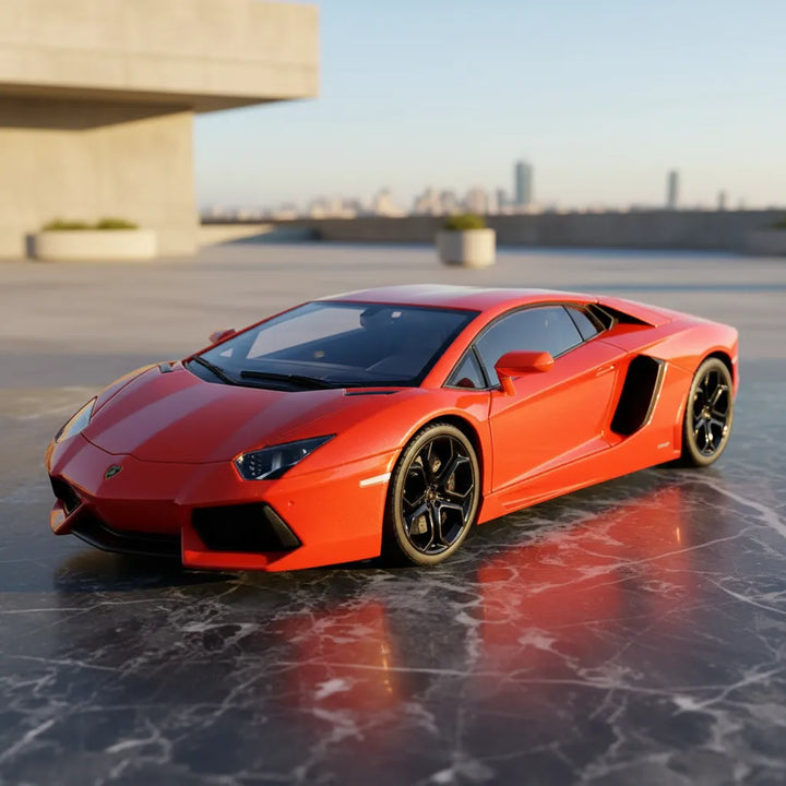 Carro Coleccionable 1/32 Lamborghini Aventador Coupe Naranja