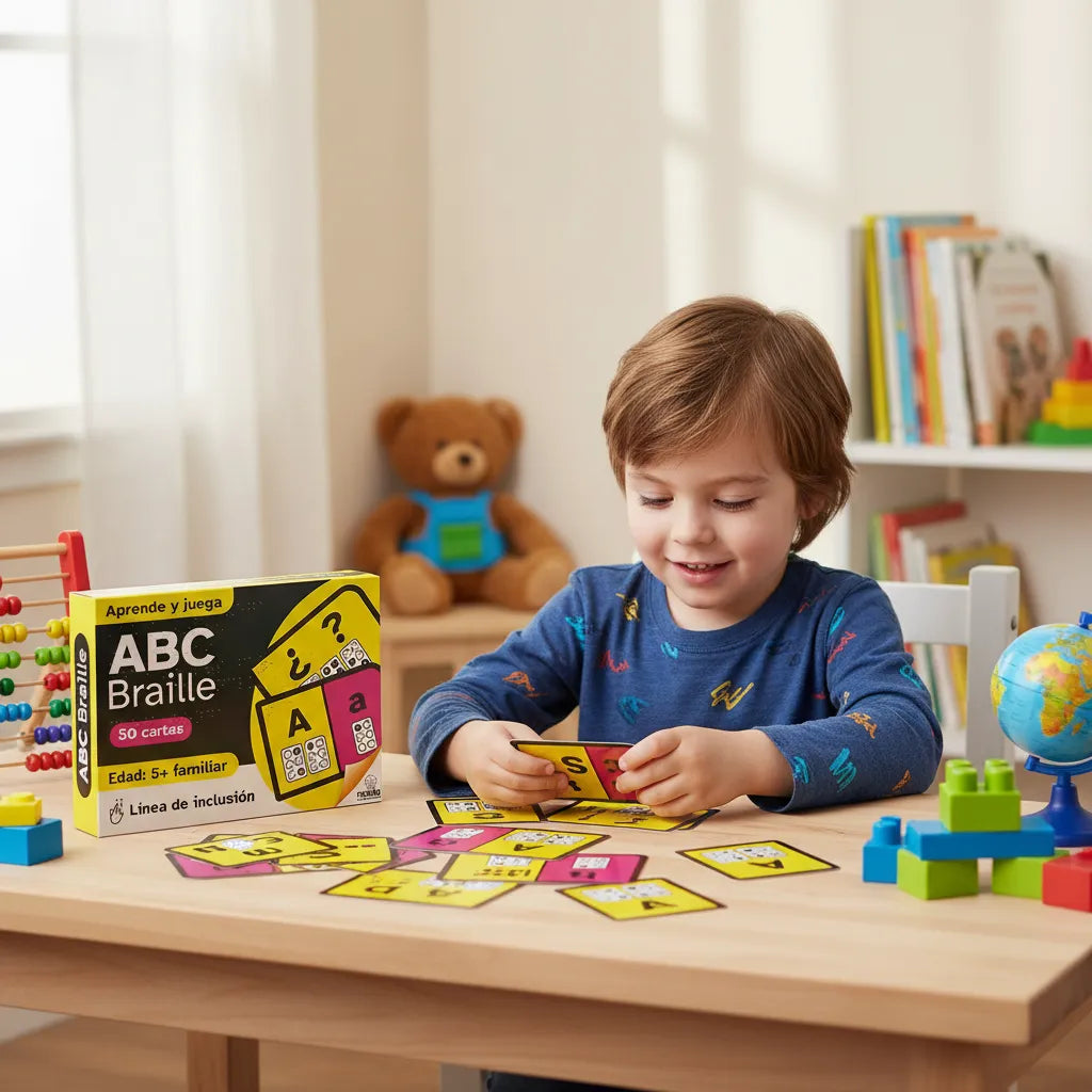 Juego De Cartas Didáctico Braille Abc Niños