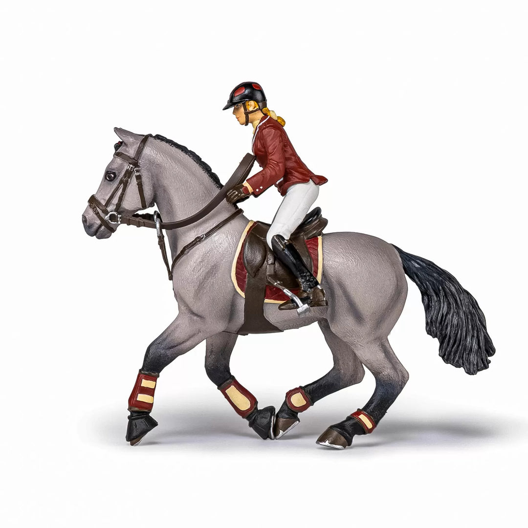 Juego figura de competencia jinete y caballo para niños