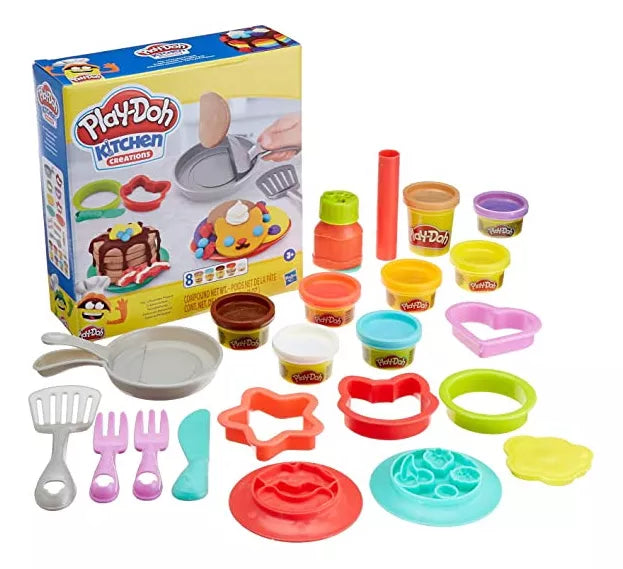 Juego Set Play-doh Crea Pancakes Para Niños