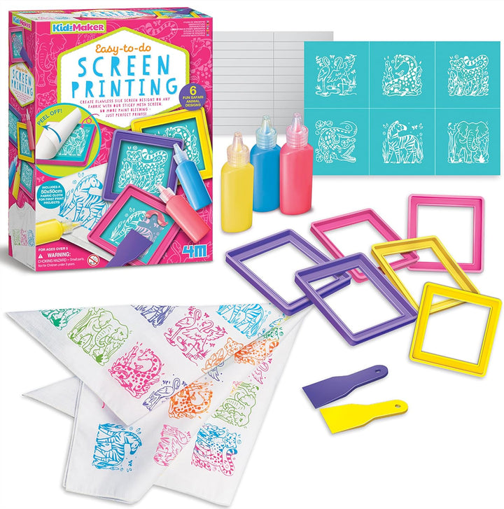 Juego Cientifico Set De Serigrafía Safari Para Niños